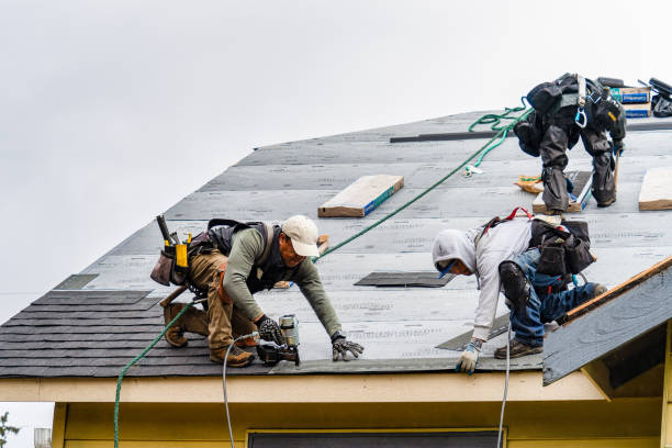 Professional Roof Installation technician working in Plymouth, MA